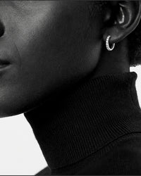 Lucca Sapphire Hoop Earrings No. 4 Sterling Silver