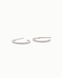 Lucca Sapphire Hoop Earrings No. 4 Sterling Silver