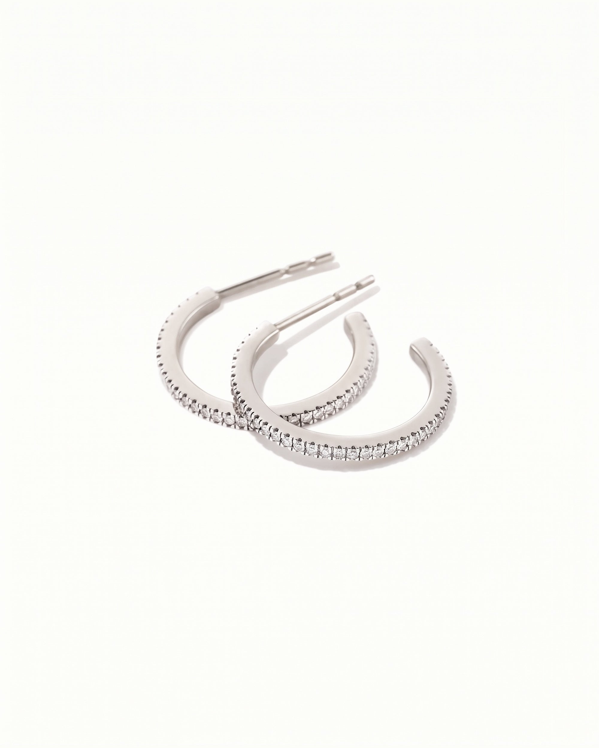 Lucca Sapphire Hoop Earrings No. 4 Sterling Silver