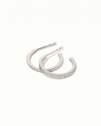 Lucca Sapphire Hoop Earrings No. 4 Sterling Silver