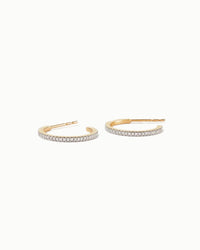 Lucca Sapphire Hoop Earrings No. 4 in 18k Gold Vermeil
