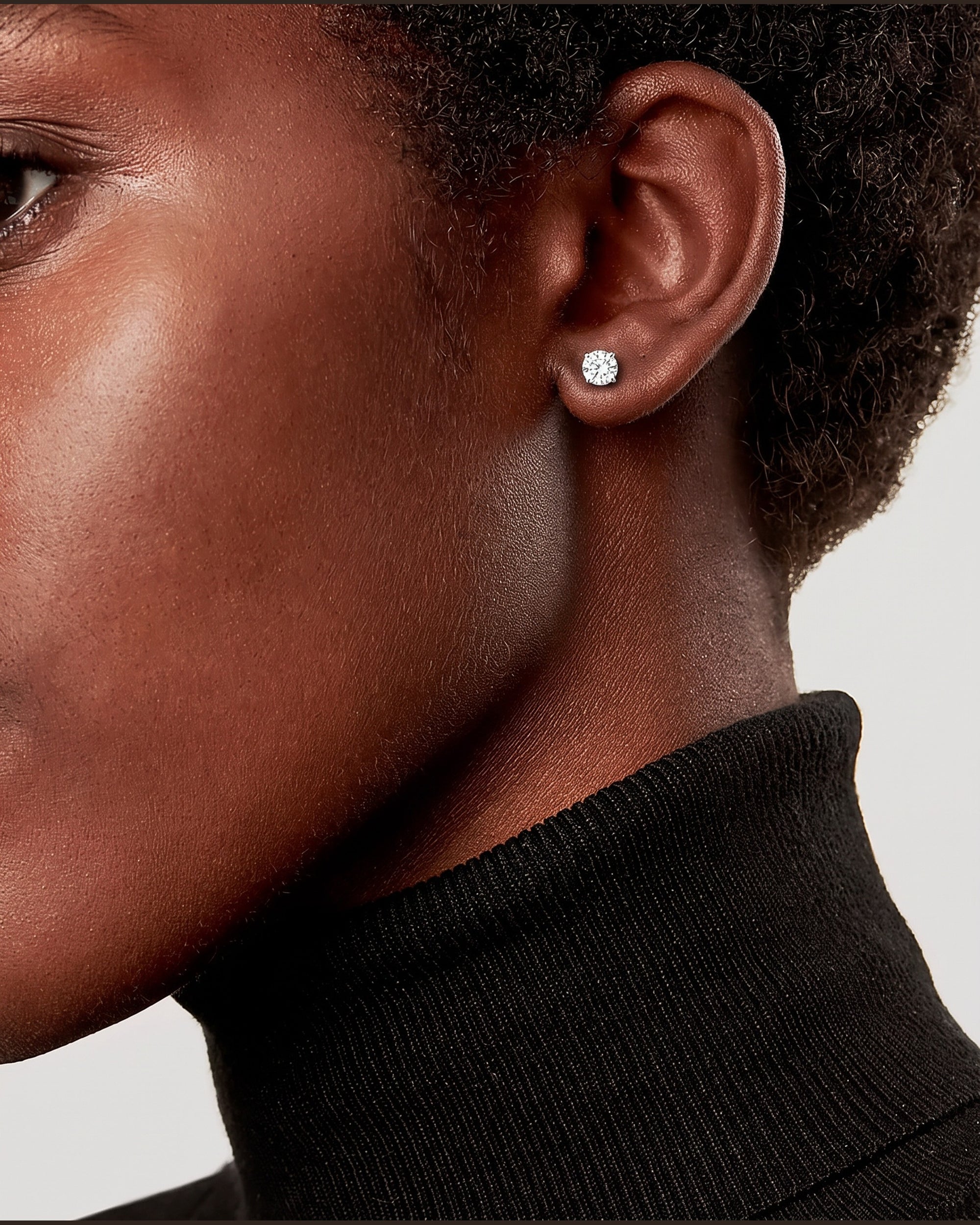 Soleil No. 2 Lab Grown Sapphire Mini Stud Earrings Sterling Silver