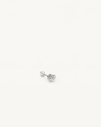 Soleil No. 2 Lab Grown Sapphire Mini Stud Earrings Sterling Silver