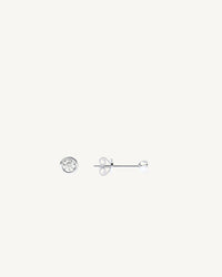 Soleil No. 2 Lab Grown Sapphire Mini Stud Earrings Sterling Silver