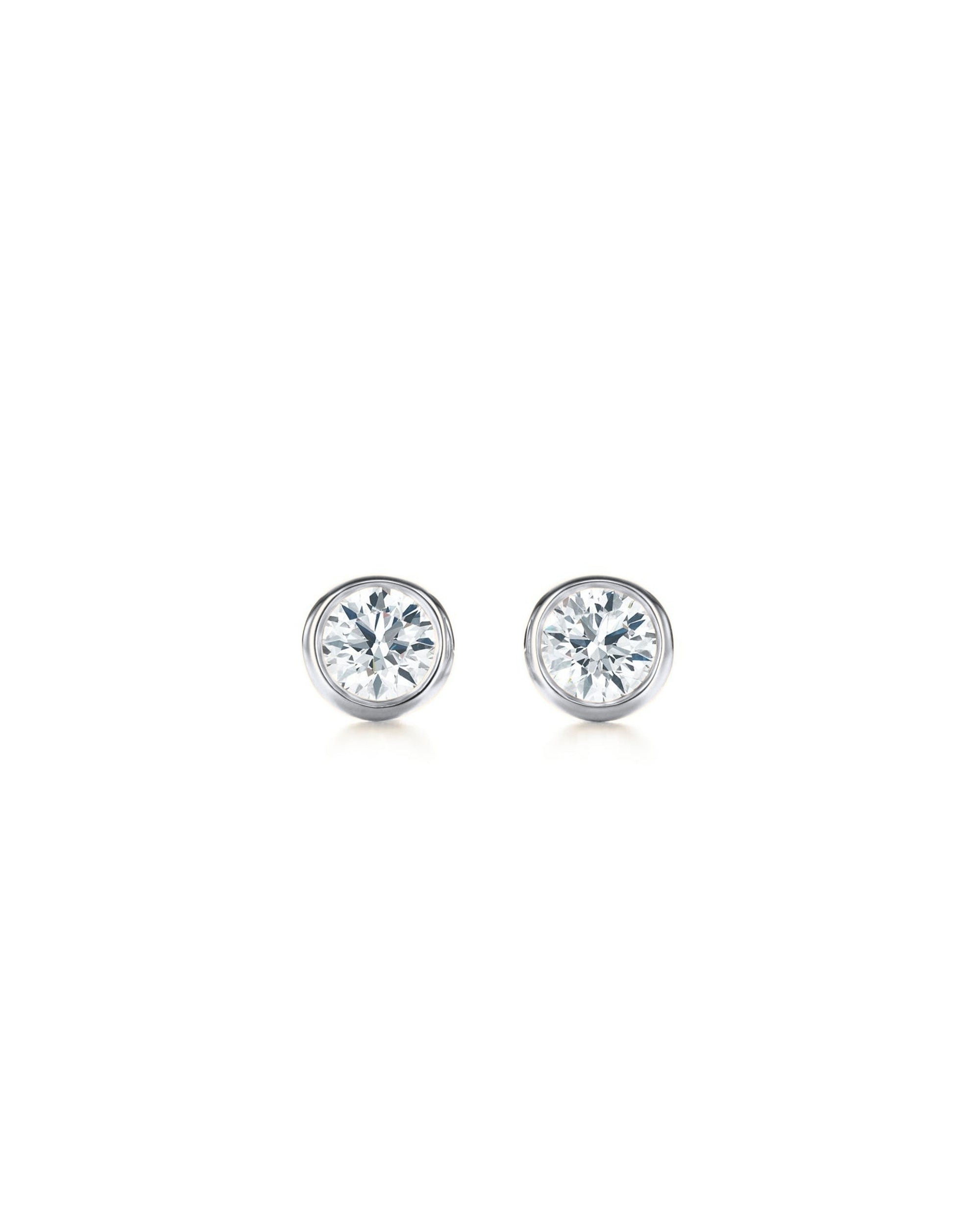 Soleil No. 2 Lab Grown Sapphire Mini Stud Earrings Sterling Silver