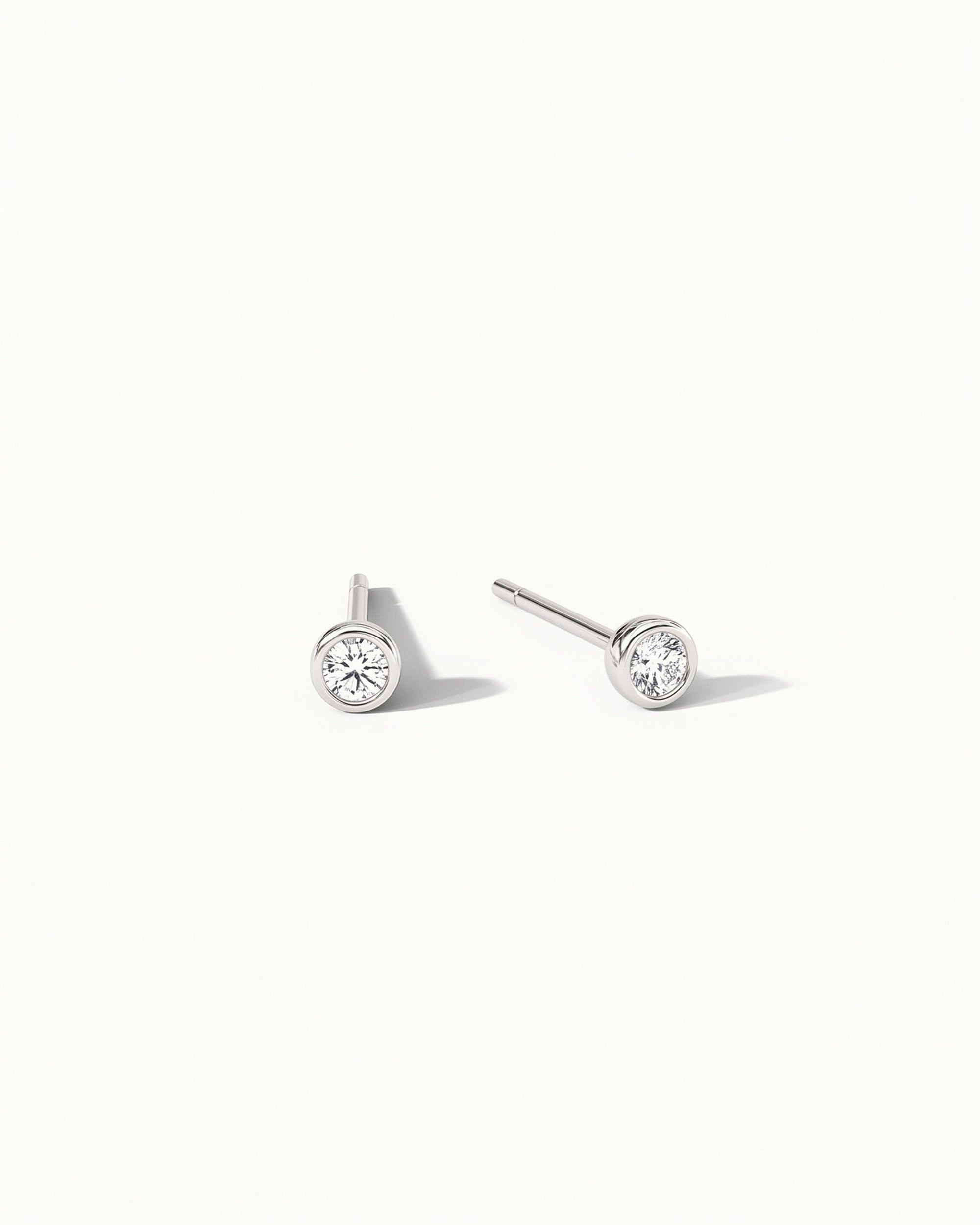 Verona No. 2 Sapphire Mini Stud Earrings Sterling Silver