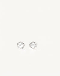 Verona No. 2 Sapphire Mini Stud Earrings Sterling Silver
