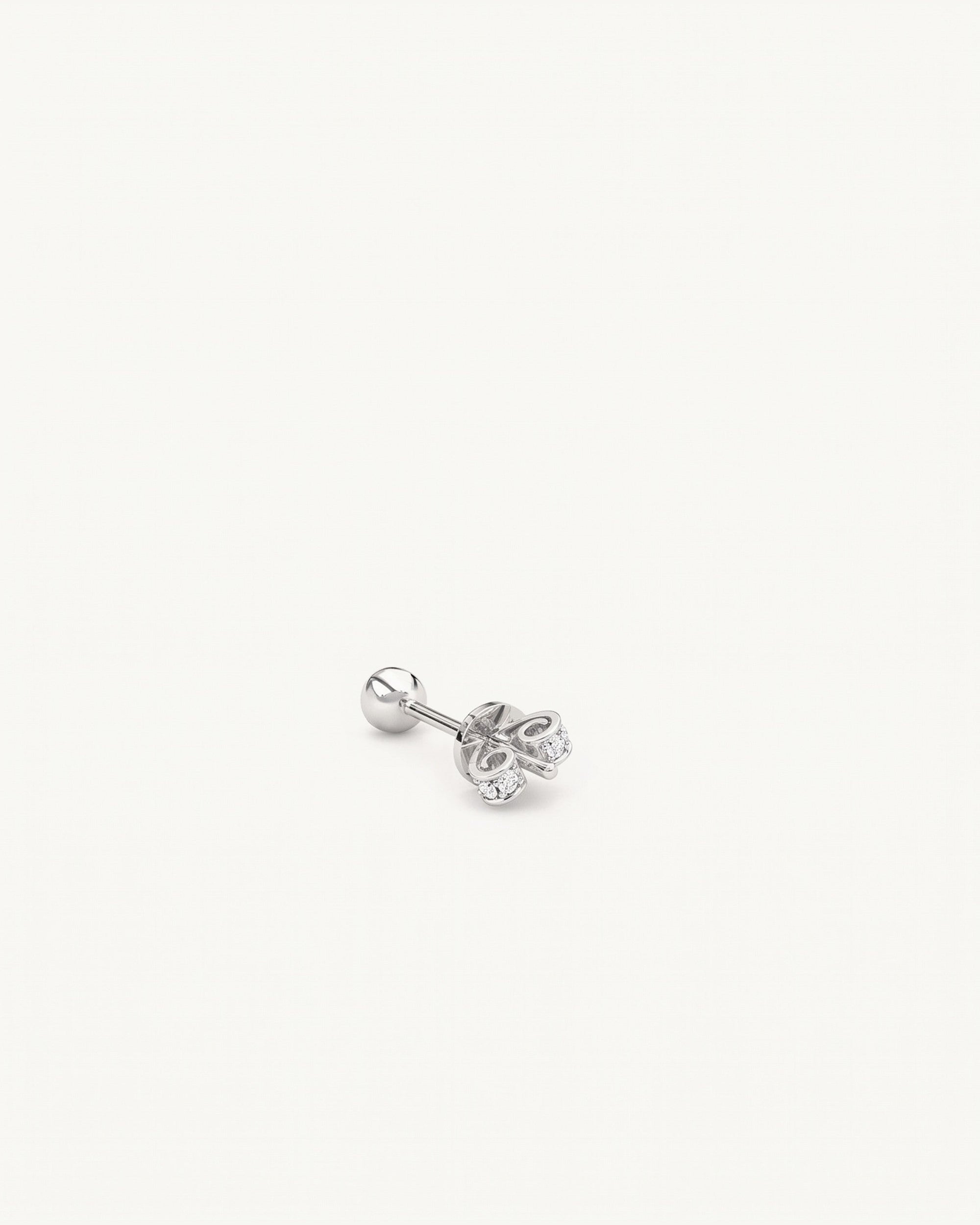Verona No. 2 Sapphire Mini Stud Earrings Sterling Silver
