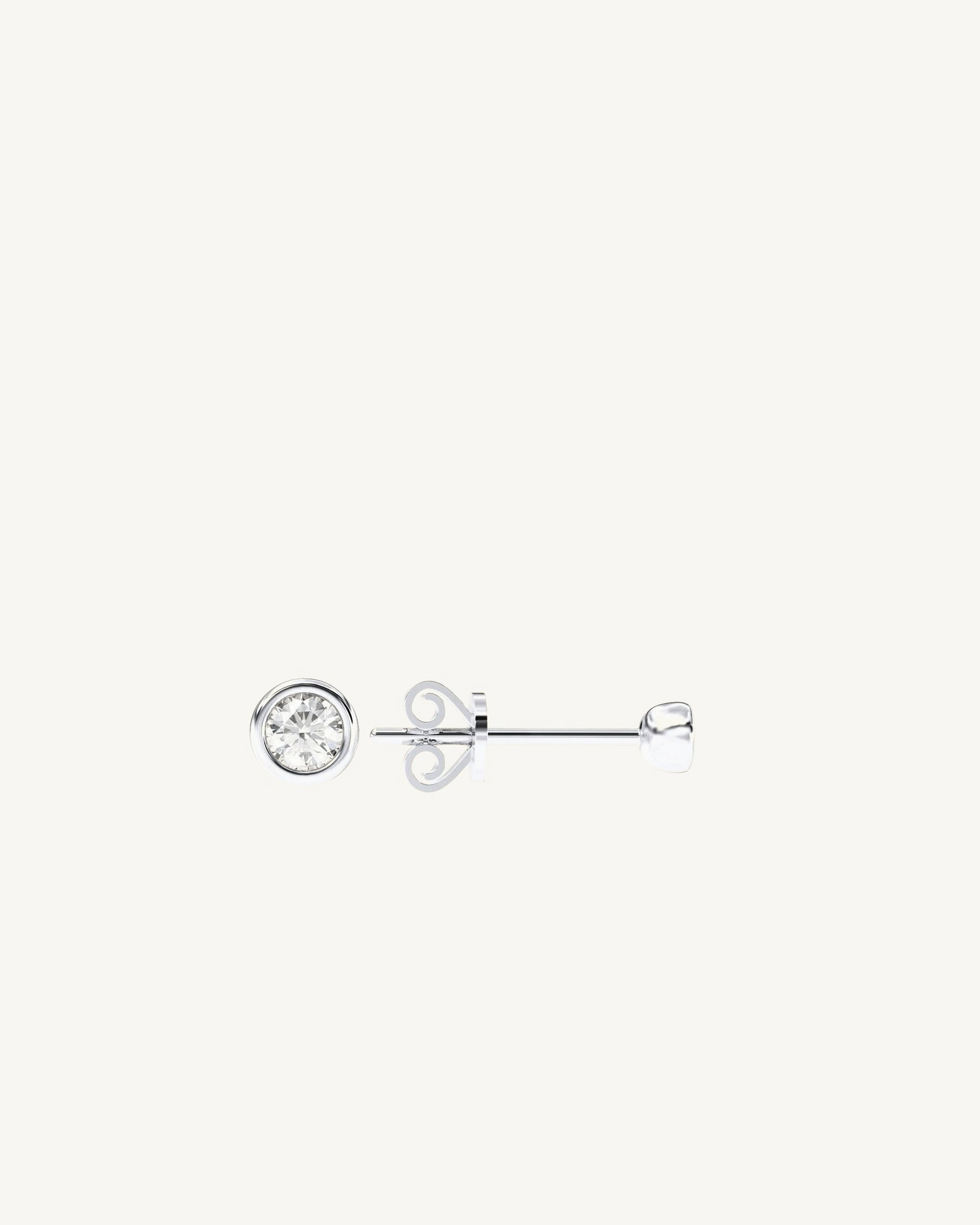 Verona No. 2 Sapphire Mini Stud Earrings Sterling Silver