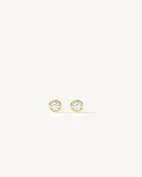 Verona No. 2 Sapphire Mini Stud Earrings in 18k Gold Vermeil