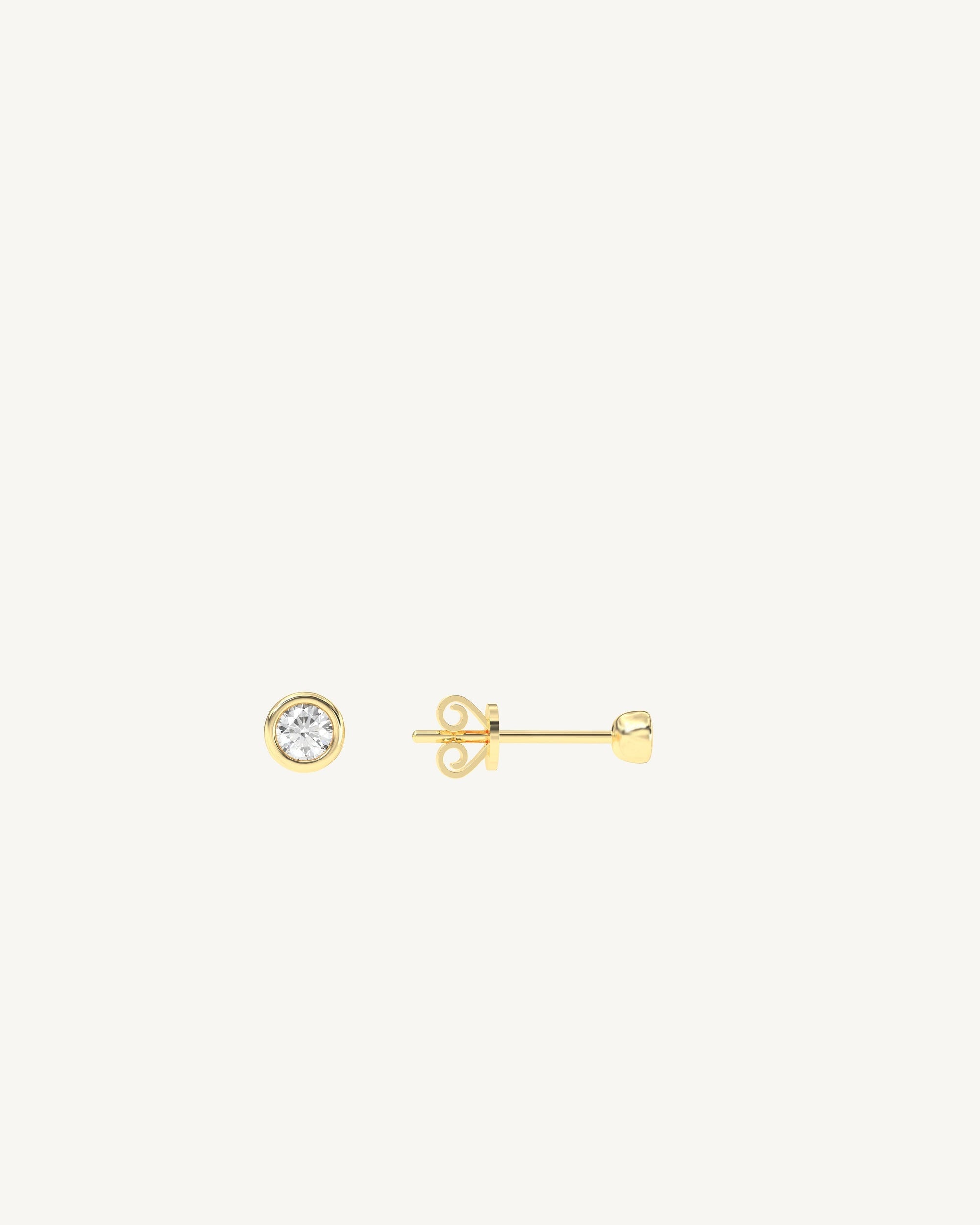 Verona No. 2 Sapphire Mini Stud Earrings in 18k Gold Vermeil