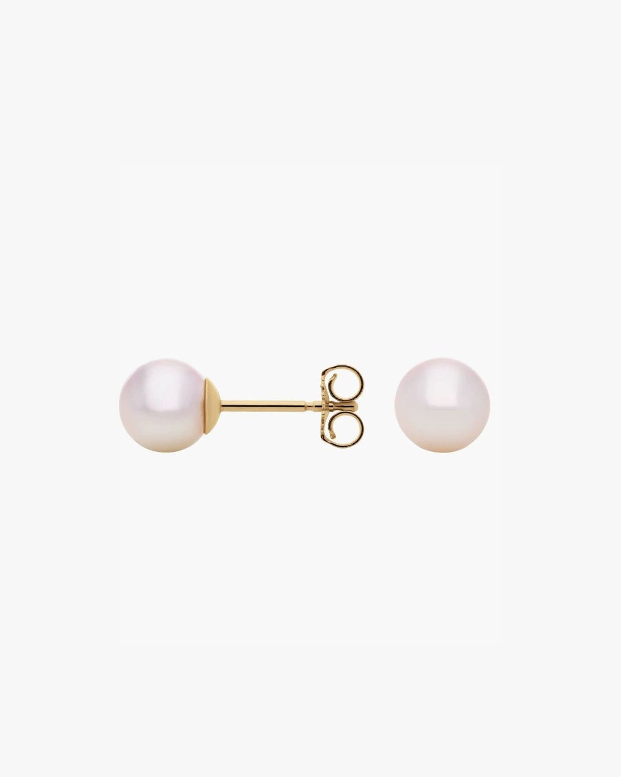 Kyoto Akoya Pearl Stud Earrings in 18k Gold Vermeil