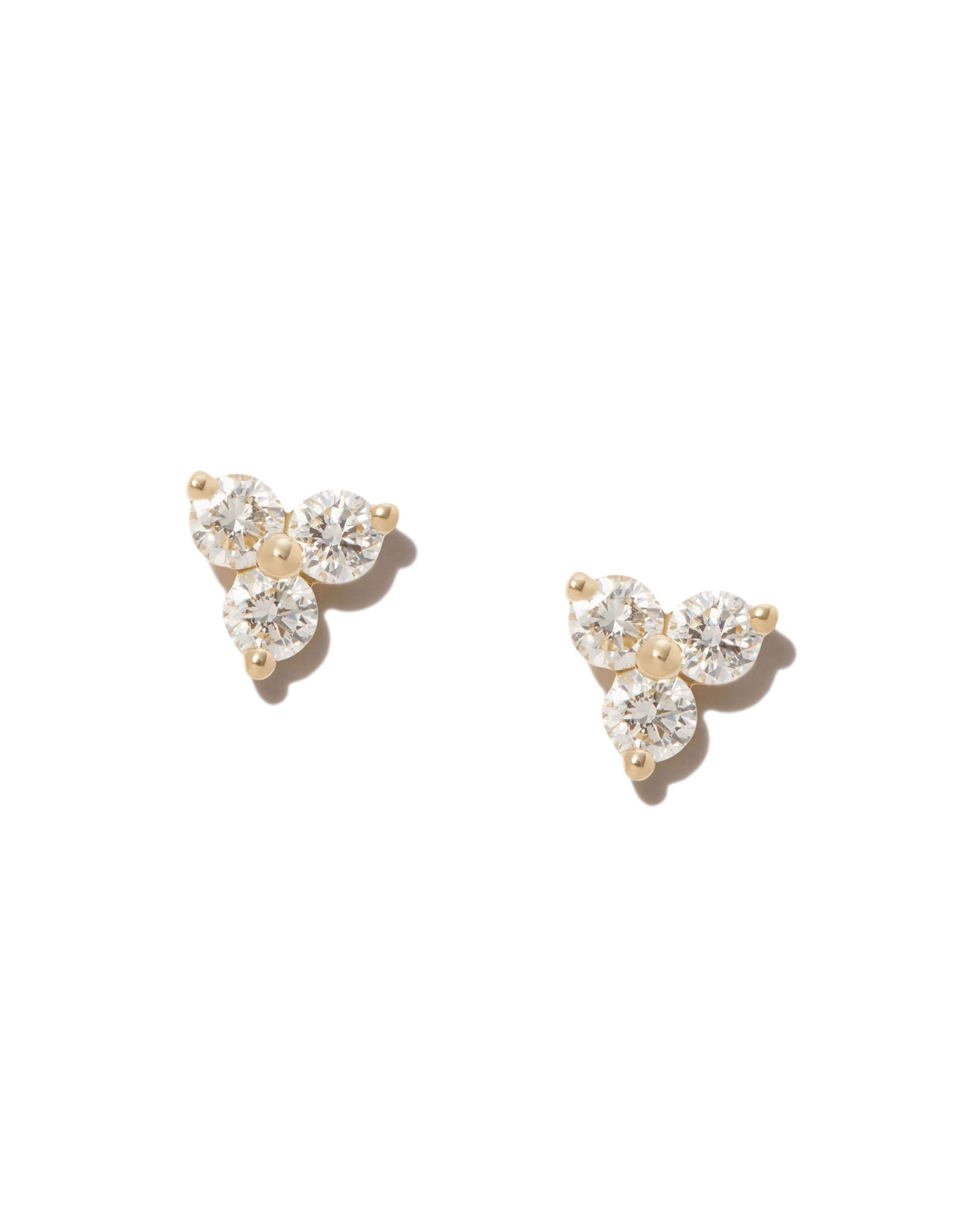 Trieste Trio Lab Grown Sapphire Stud Earrings Vermeil