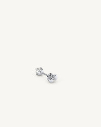 Louvre II Mini Lab Grown Sapphire Stud Earrings Sterling Silver