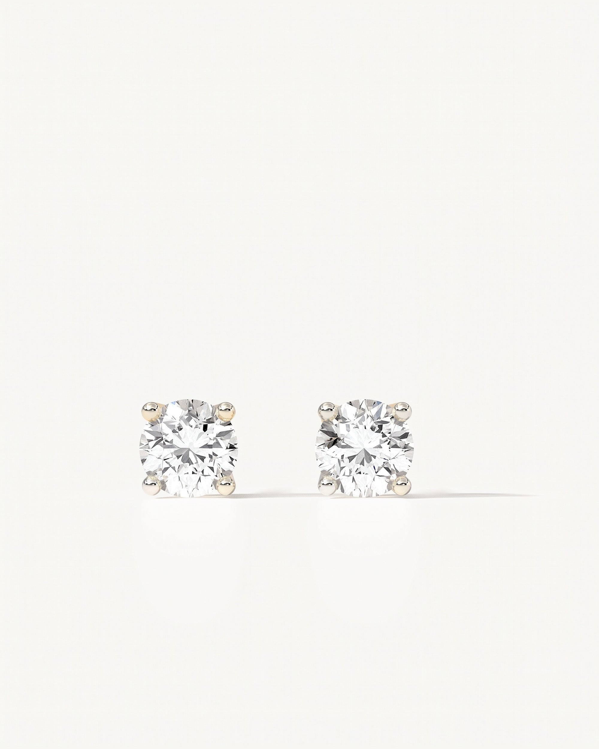 Louvre II Mini Lab Grown Sapphire Stud Earrings Sterling Silver