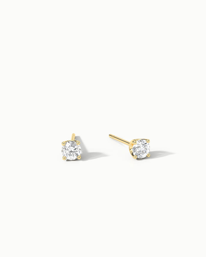 Siena II Mini Sapphire Stud Earrings in 18k Gold Vermeil