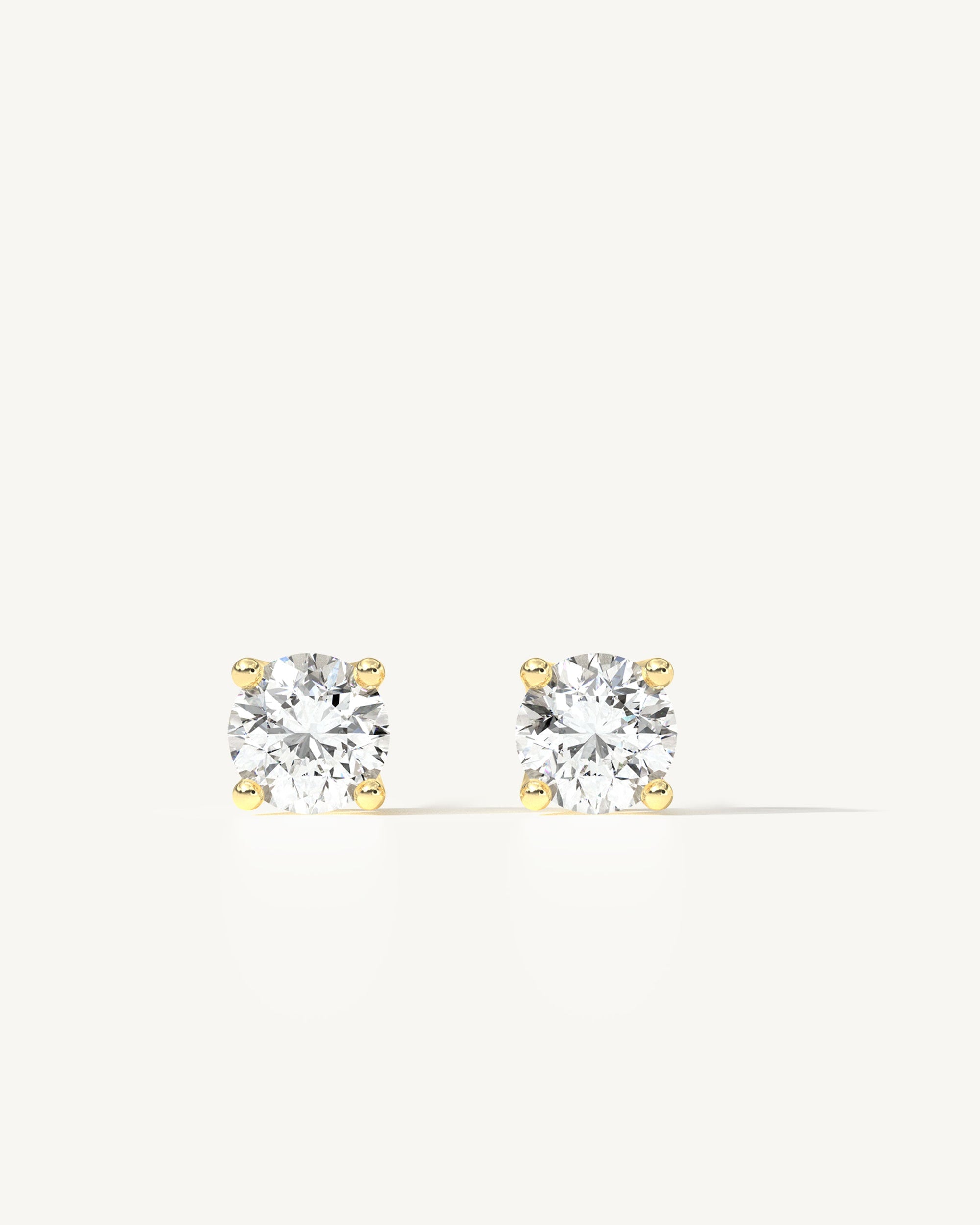 Siena II Mini Sapphire Stud Earrings in 18k Gold Vermeil