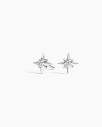 Aspen White Sapphire Star Earrings - Image 1