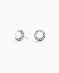 Santorini Pearl Halo Stud Earrings - Image 1