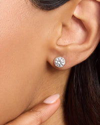 Paris Seine White Sapphire Rope Stud Earrings - Image 3