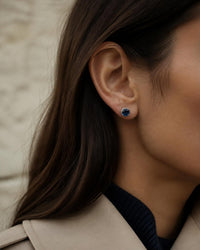 Paris Seine London Blue Topaz Rope Stud Earrings - Image 4