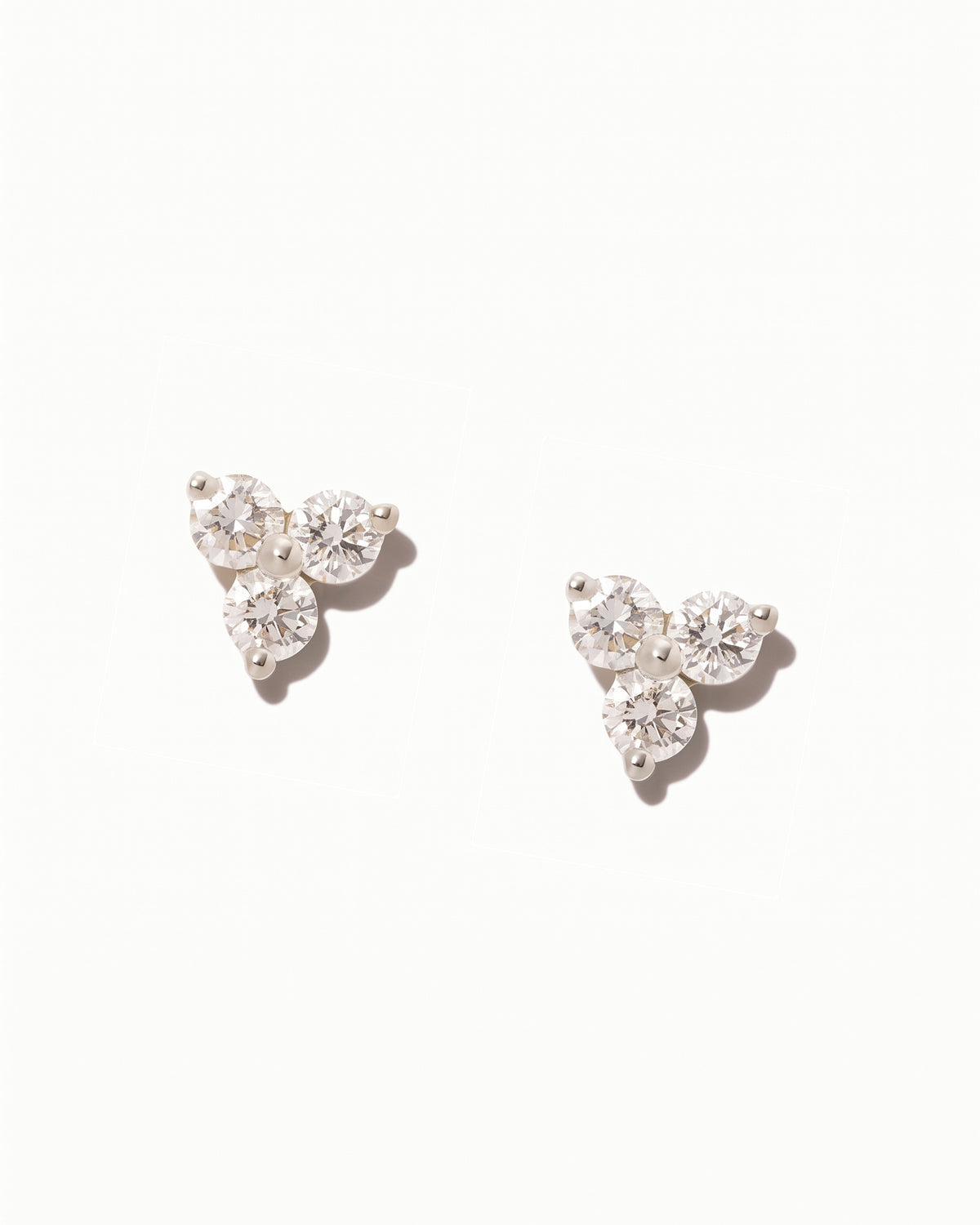 Tokyo White Sapphire Stud Earrings - Image 1