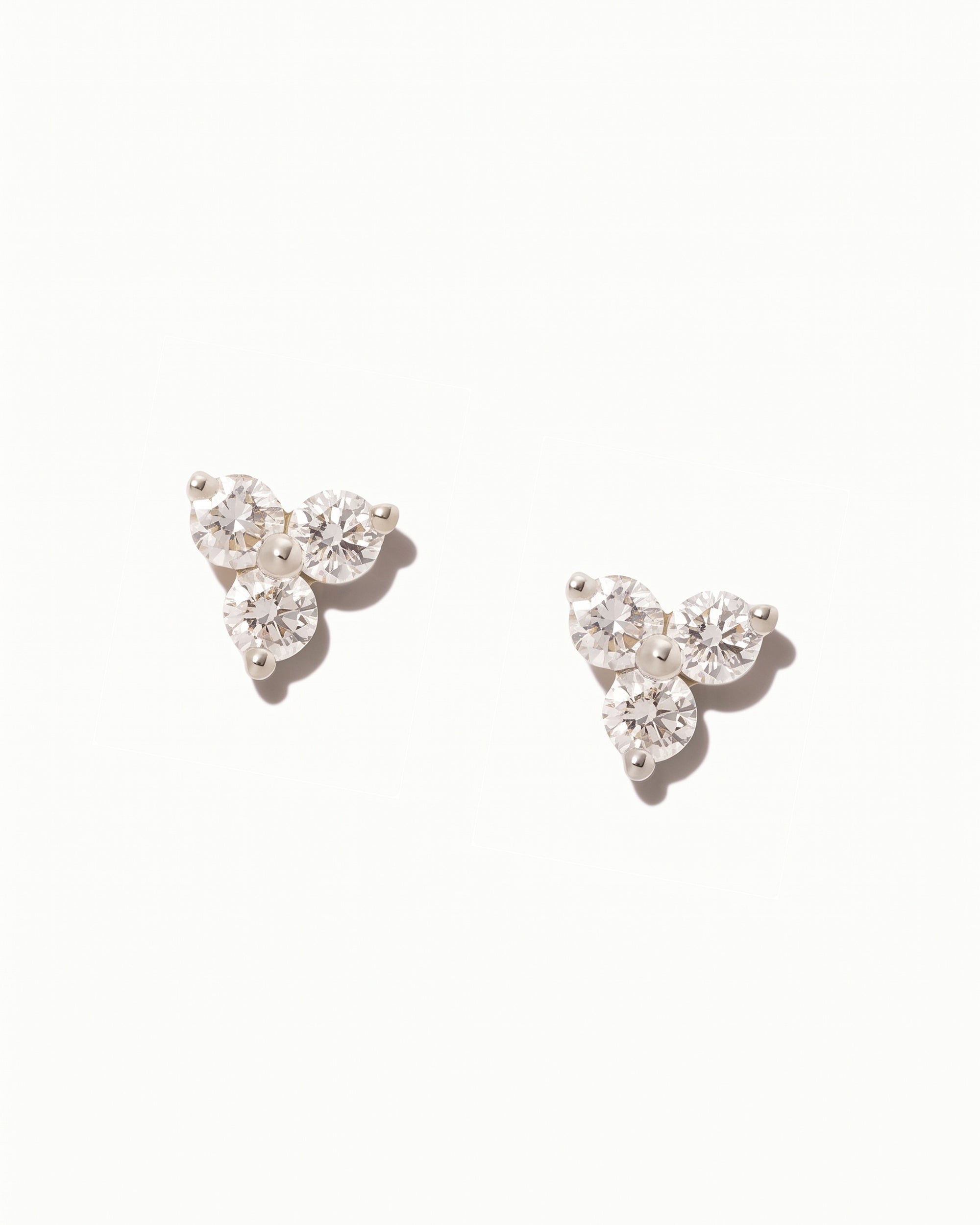 Tokyo White Sapphire Stud Earrings - Image 1