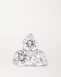 Tokyo White Sapphire Stud Earrings - Image 2