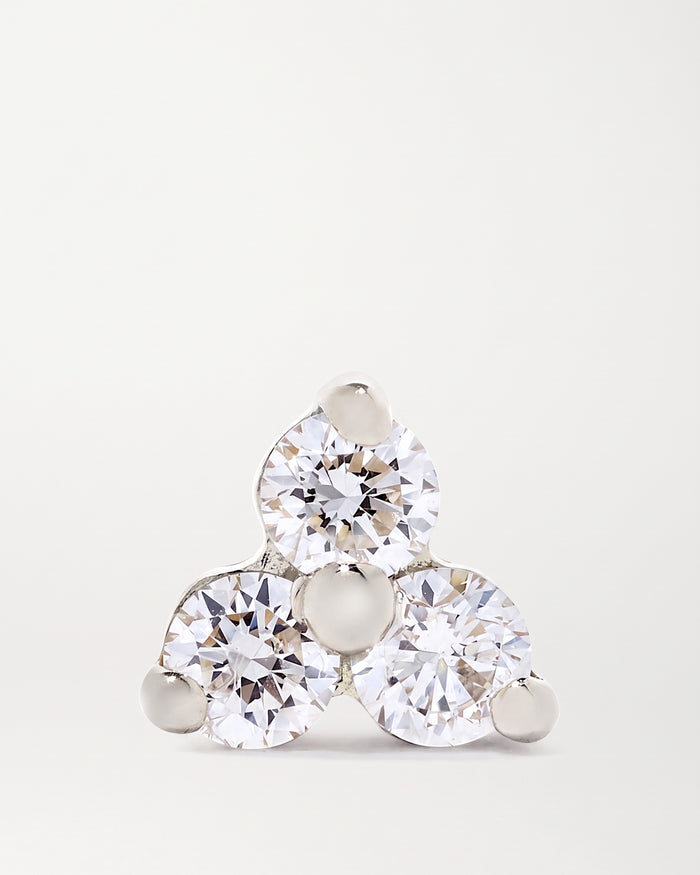Tokyo White Sapphire Stud Earrings - Image 2