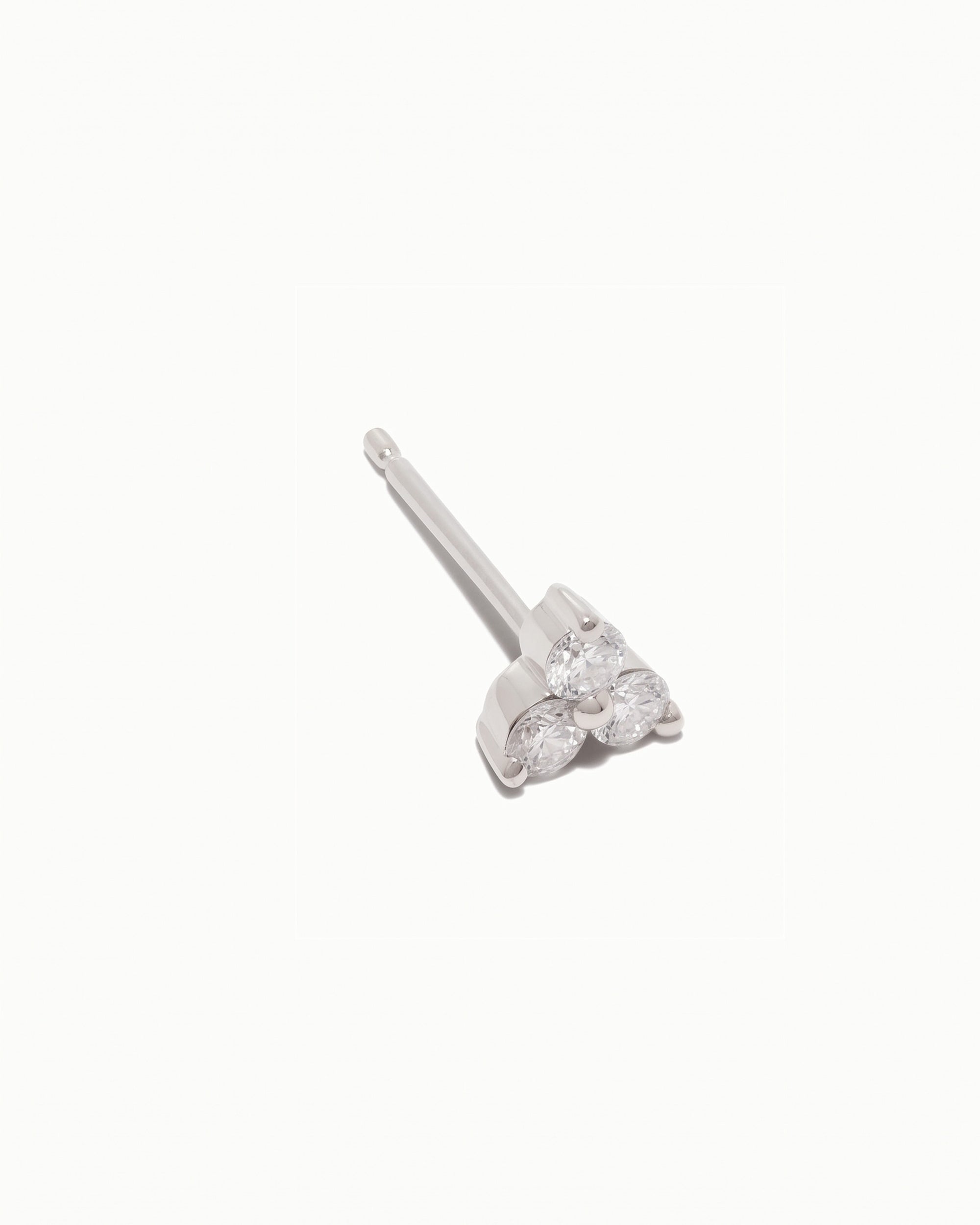 Tokyo White Sapphire Stud Earrings - Image 3
