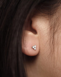 Tokyo White Sapphire Stud Earrings - Image 6