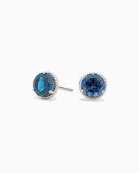 Paris Seine London Blue Topaz Rope Stud Earrings - Image 1
