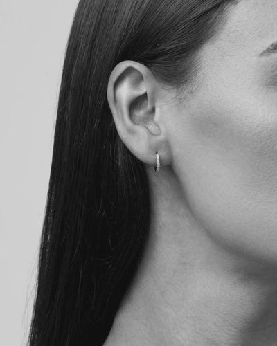 Lucca Sapphire Hoop Earrings No. 1 Sterling Silver