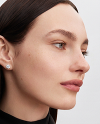 Siena II Mini Sapphire Stud Earrings Sterling Silver